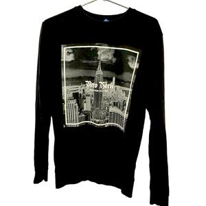 Retro New York Empire State Building Nighttime Daytime Women’s S Sweatshirt MINT